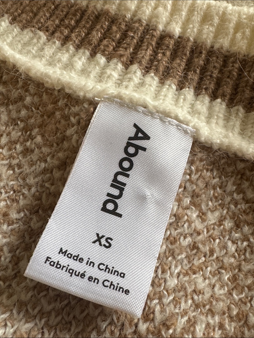 ABOUND Checkered V-Neck Sweater Vest XS 18” + p2p Tan Neutral EUC - Picture 4 of 10